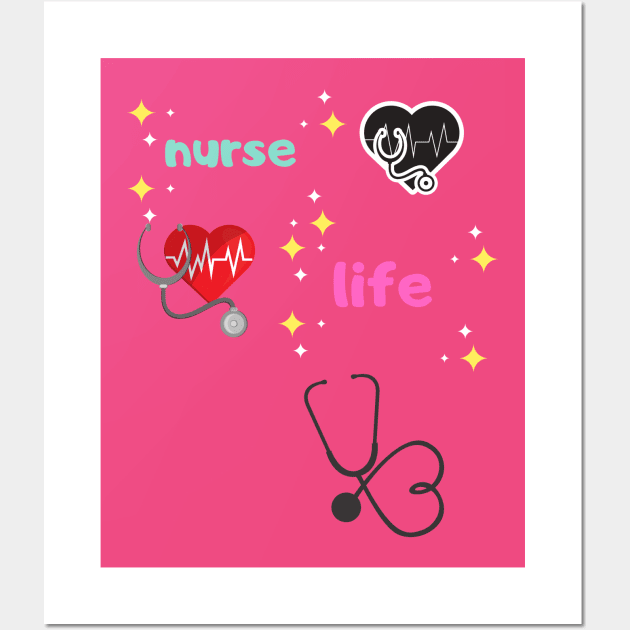 nurse life Wall Art by ZAGGYSHIRT